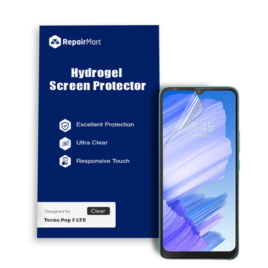 Tecno Pop 5 LTE Compatible Premium Hydrogel Screen Protector With Full Coverage Ultra HD